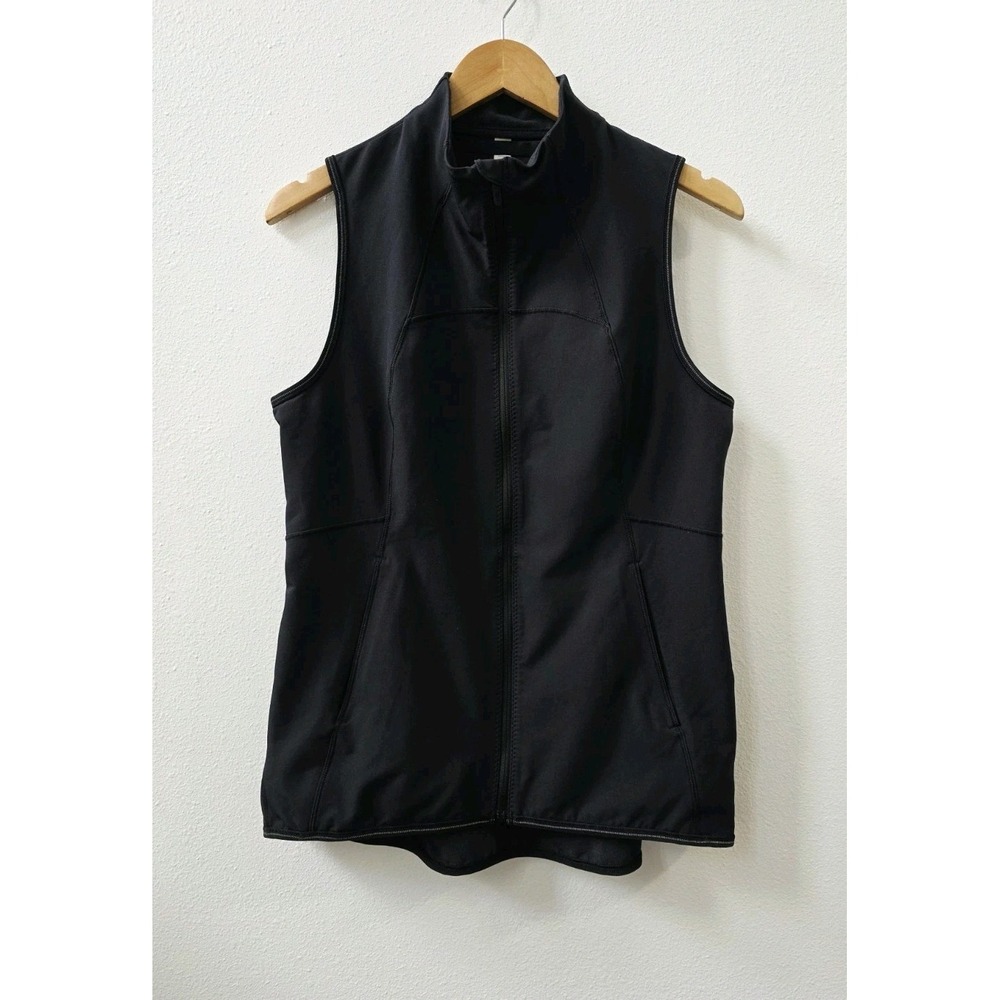 Lululemon Hill And Valley Vest Women's Size 8 Black Full Zip Running Athleisure